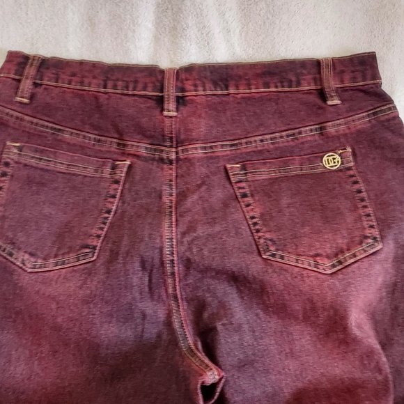Size 10 maroon DG jeans not dolce gabanna but Diana Gilman - Picture 2 of 2